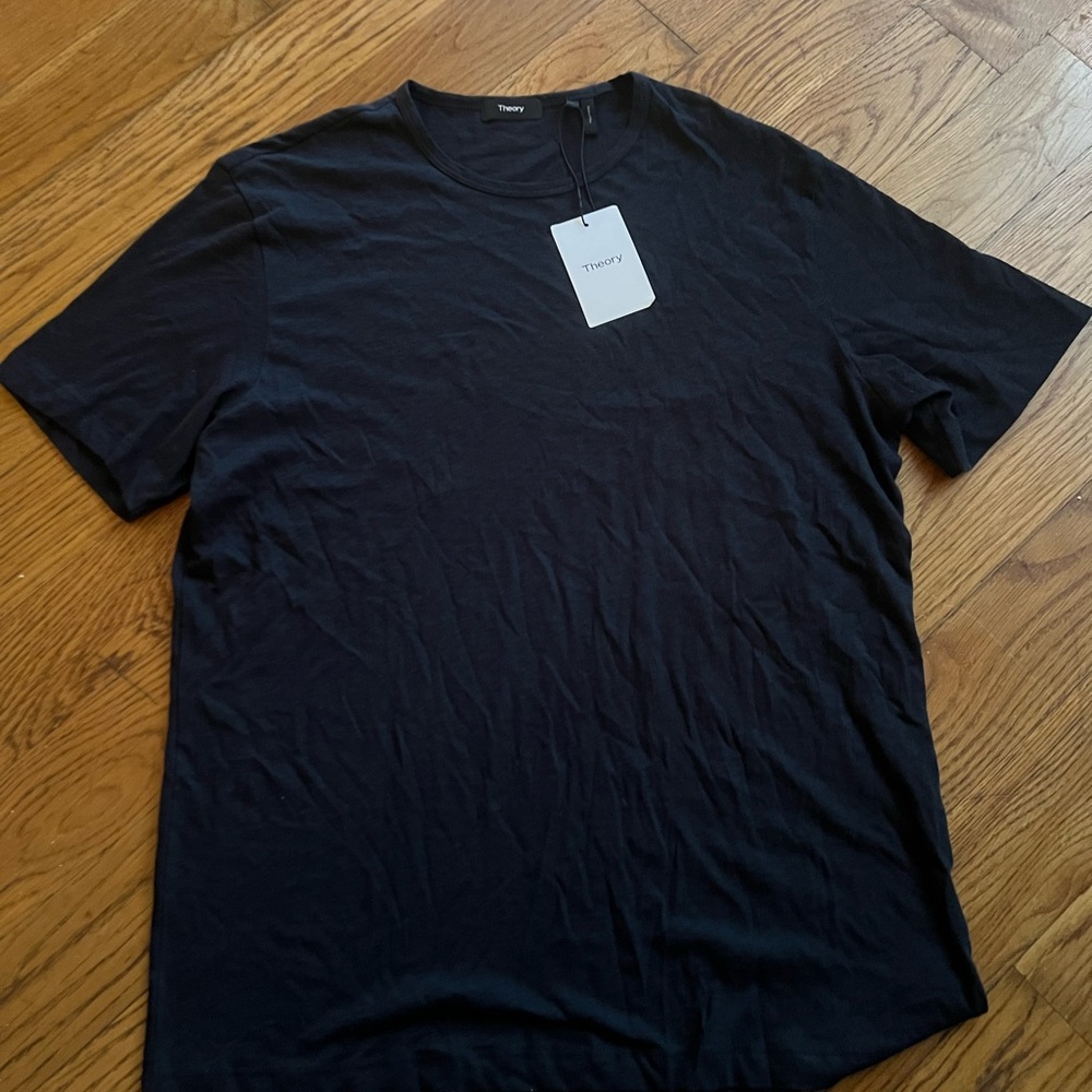 Theory Men's Jet Black Short Sleeve Tee